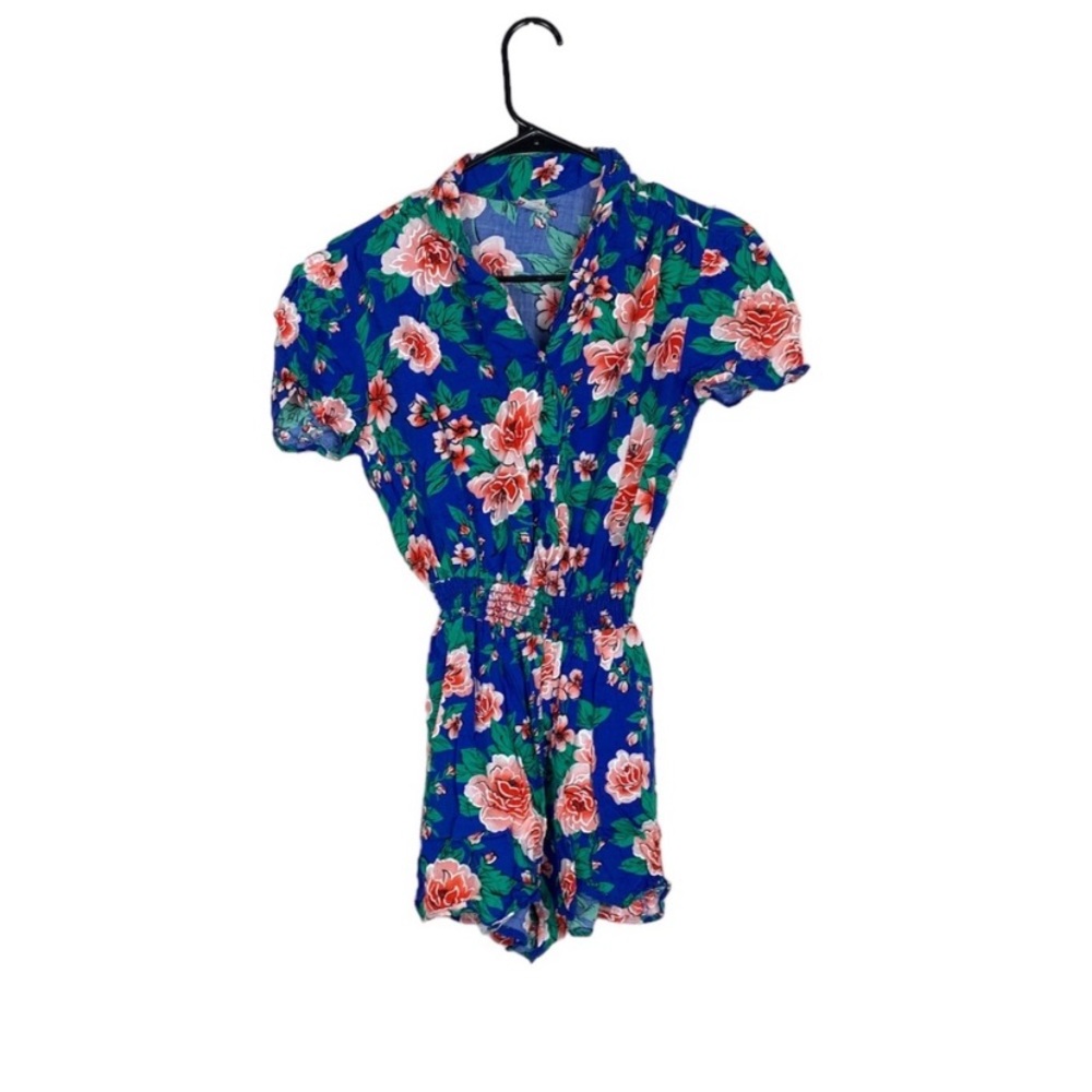 Vintage 90s all over floral print romper playsuit size small